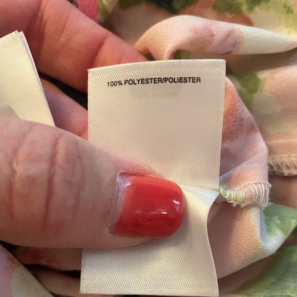 Romantic BohoChic Brushstroke Floral Print Blouse - Anne Klein- Size L‎ - Picture 11 of 12